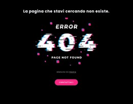 404 Messaggio Di Errore Non Trovato: Download Gratuito Di Modello Di Una Pagina