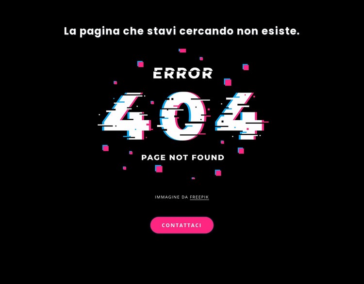 404 messaggio di errore non trovato Pagina di destinazione