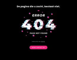 404 Niet Gevonden Foutmelding