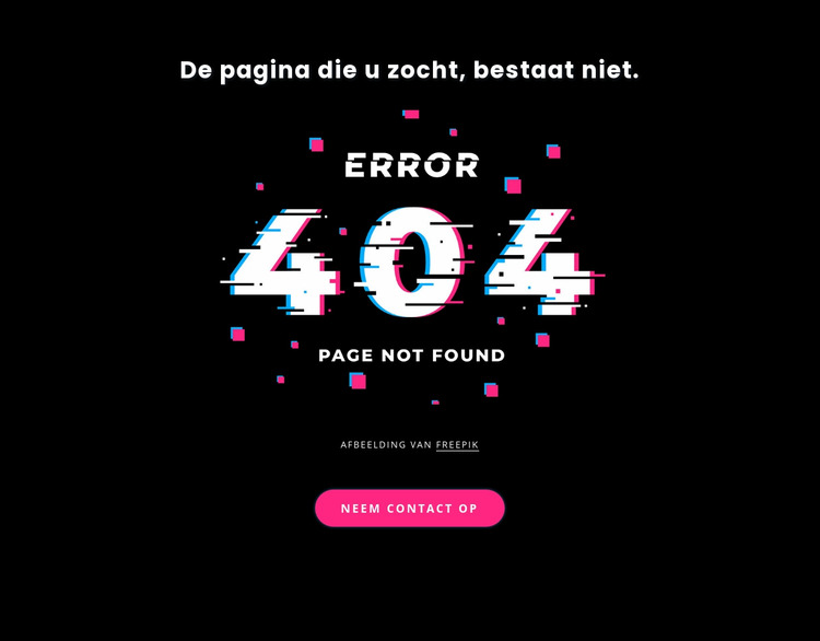 404 niet gevonden foutmelding Joomla-sjabloon