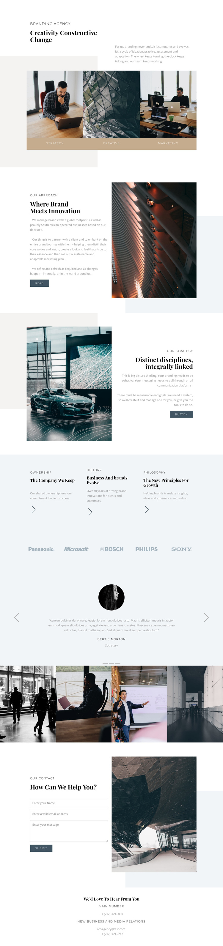 Developing modern business One Page Template