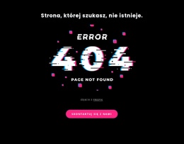 404 Nie Znaleziono Komunikatu O Błędzie - Inspiracja Szablonem HTML5