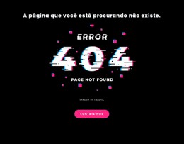 Mensagem De Erro 404 Não Encontrada