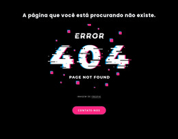Mensagem De Erro 404 Não Encontrada
