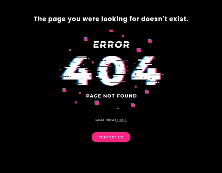 404 not found error message Squarespace Template Alternative