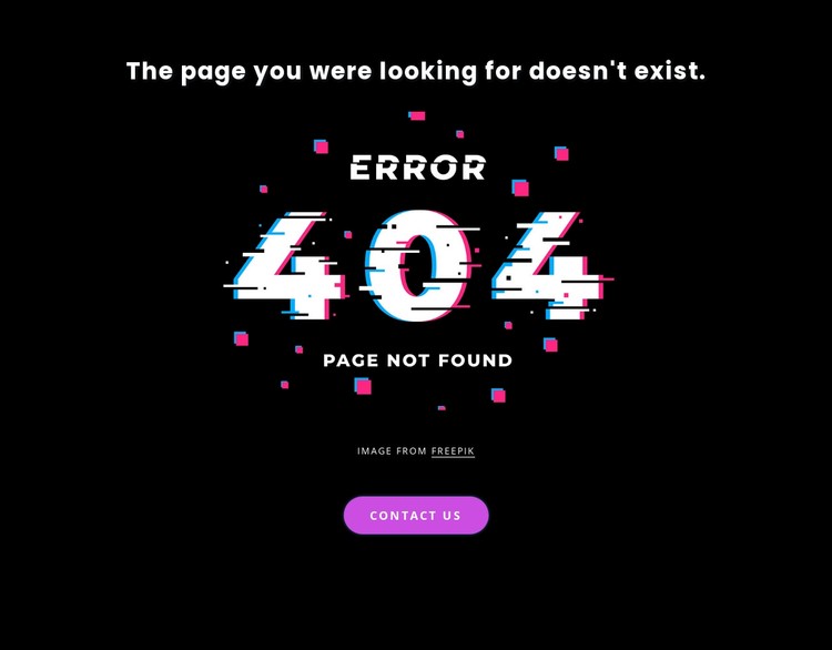 404 not found error message Static Site Generator