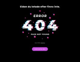 404 Hittades Inte Felmeddelande