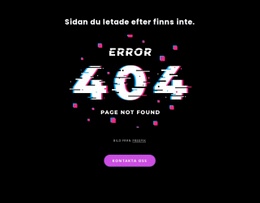404 Hittades Inte Felmeddelande - Lättanvänt WordPress-Tema