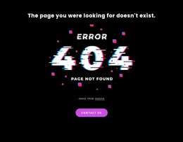 404 Not Found Error Message - Landing Page