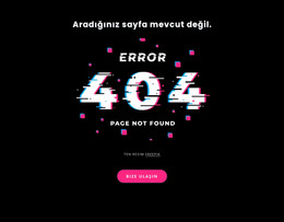 404 Bulunamadı Hata Mesajı - Duyarlı HTML5 Şablonu