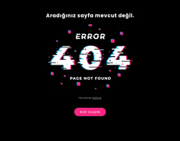 404 Bulunamadı Hata Mesajı - En Iyi Web Sitesi Şablonu Tasarımı