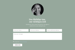 HTML-Design Für Formular Für Die Kommunikation Mit Uns