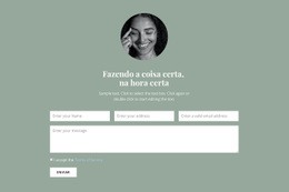 Construtor De Sites Incrível Para Formulário Para Comunicação Conosco