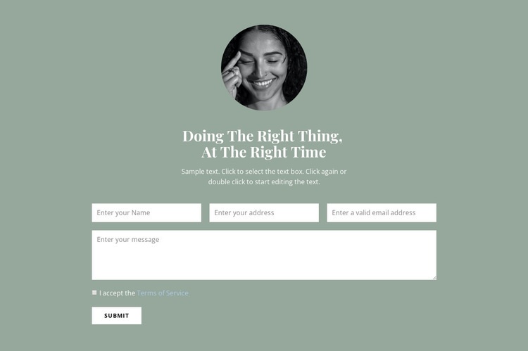 Form for communication with us Squarespace Template Alternative
