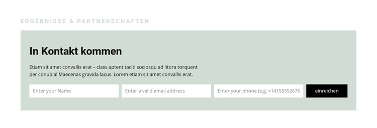 Kontaktformular im Hintergrund HTML-Vorlage