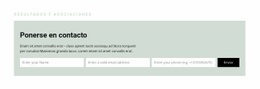 Formulario De Contacto En El Fondo: Plantilla De Una Página Lista Para Usar