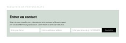 Formulaire De Contact En Arrière-Plan Maquette De Site Web