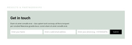 Multipurpose HTML5 Template For Contact Form On Background