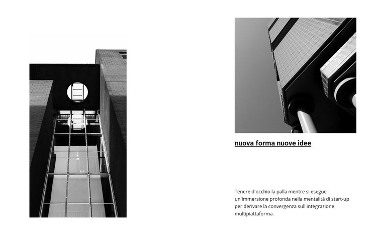 Fotografia in bianco e nero di architettura Modello CSS