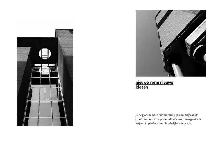 Zwart-wit fotografie van architectuur Sjabloon