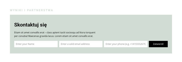 Formularz kontaktowy w tle Szablon