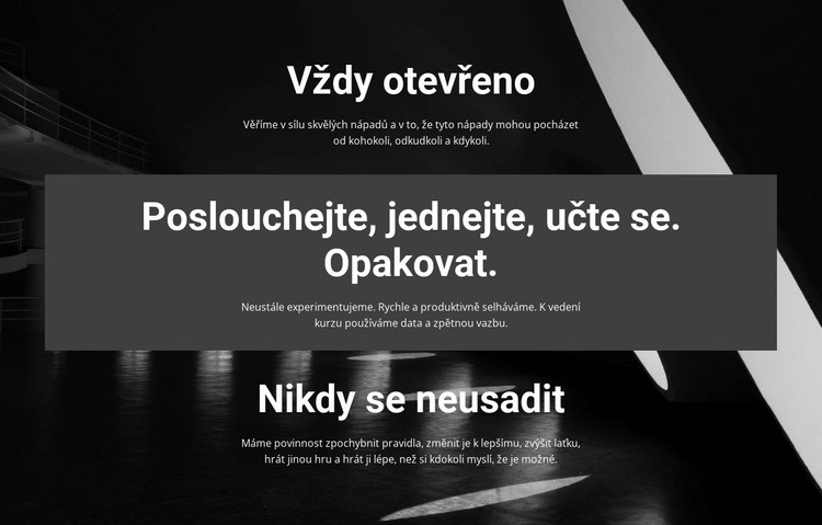 Seznam pracovních výhod Šablona CSS