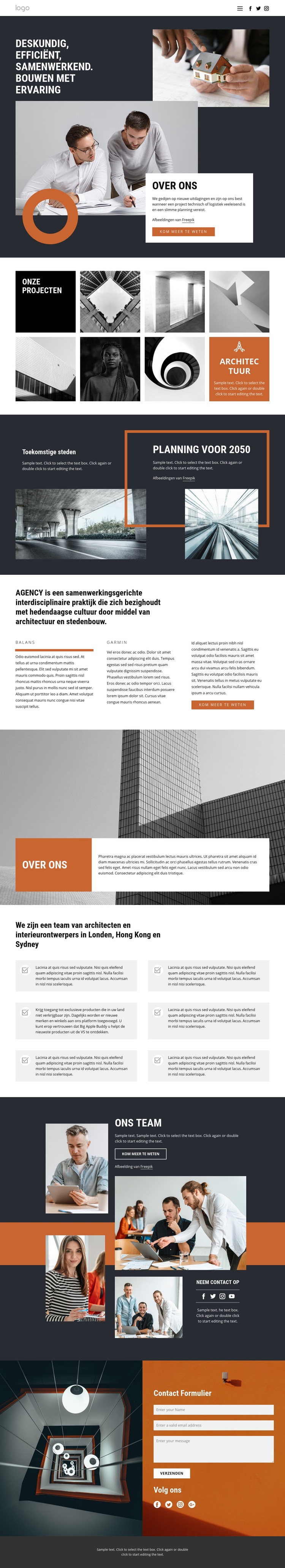 Ontwerpgroep architecten HTML5-sjabloon