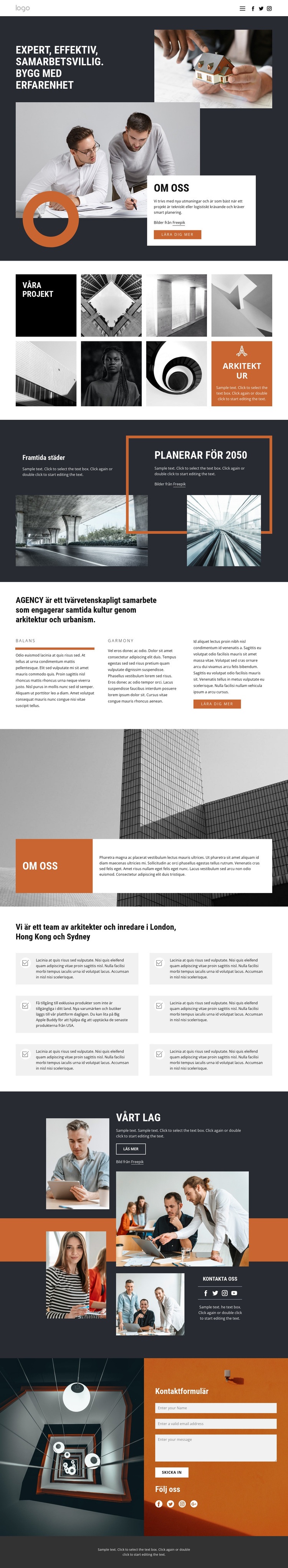 Arkitekter designgrupp CSS -mall