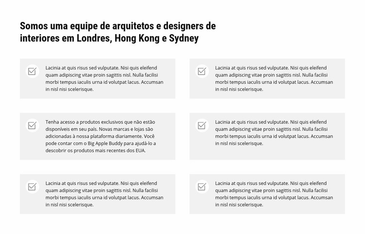 Empresa de design e construção experiente Modelo de uma página