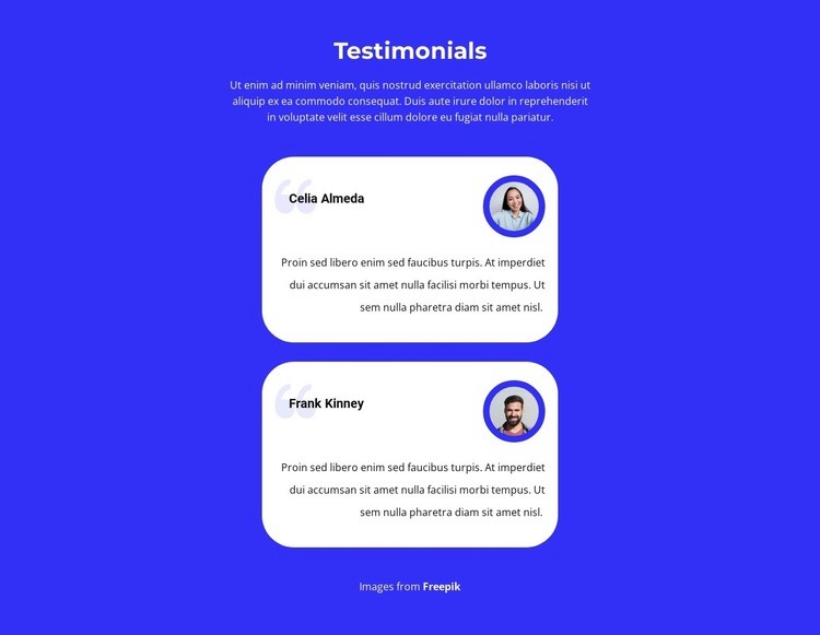 Your impressions Elementor Template Alternative