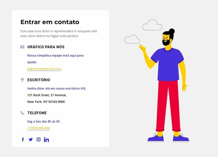 Qualquer conexão Modelos de construtor de sites