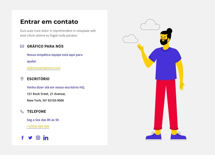 Qualquer conexão Modelo HTML