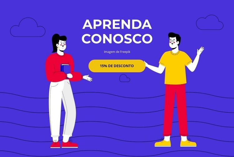 Aprenda com amigos Landing Page