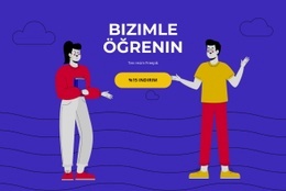 Arkadaşlarla Öğrenin - Tek Sayfalık Şablon Ilhamı