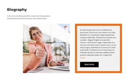 free biography website template html