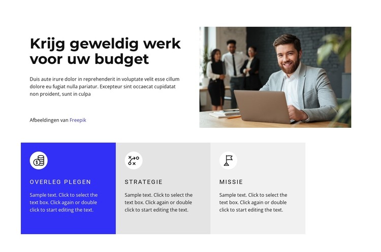 Wij adviseren en begeleiden HTML-sjabloon