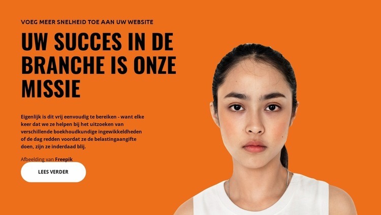 Stel je doel goed in Website mockup