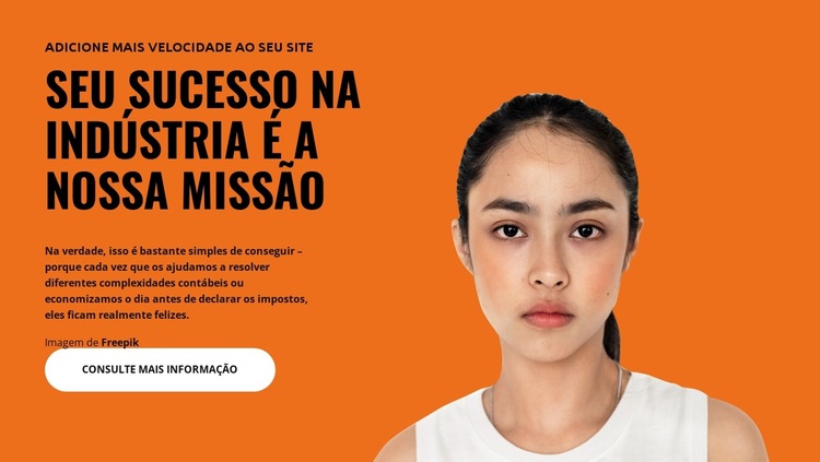 Defina seu objetivo certo Modelo de site