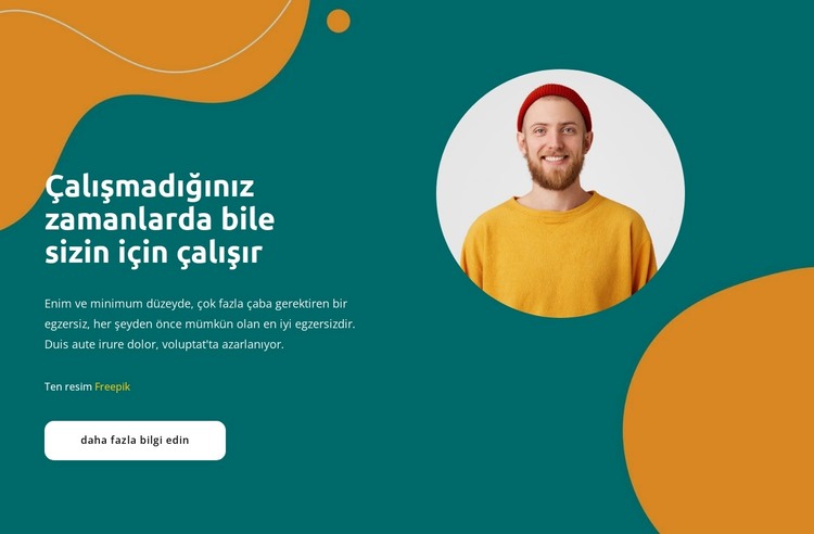 senin için çalışıyor HTML Şablonu