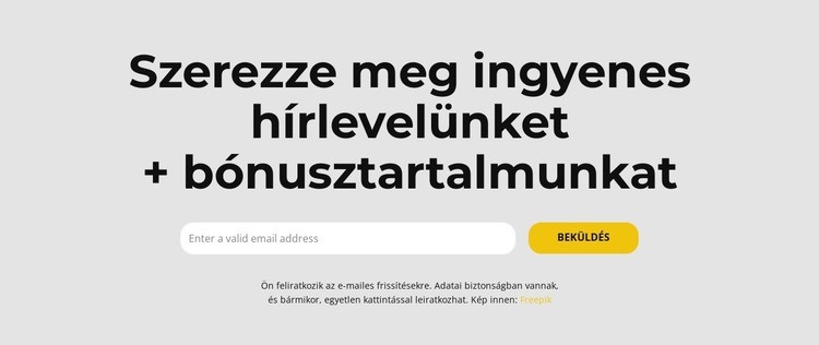 Előfizetési kedvezmény HTML Sablon