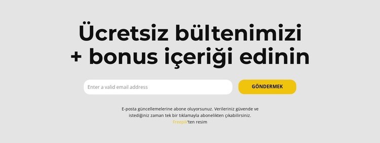 Abonelik İndirimi Html Web Sitesi Oluşturucu