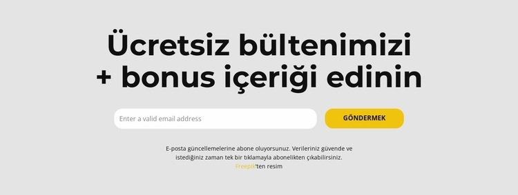 Abonelik İndirimi Web Sitesi Mockup'ı