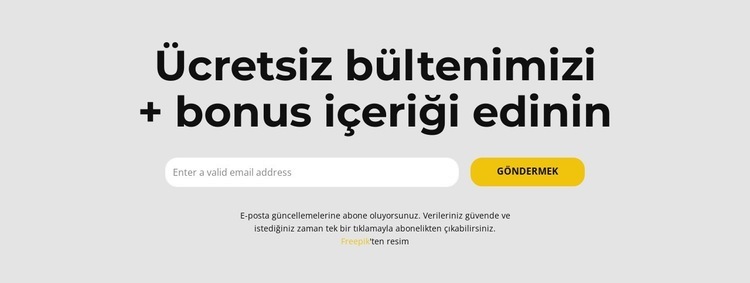 Abonelik İndirimi Web sitesi tasarımı