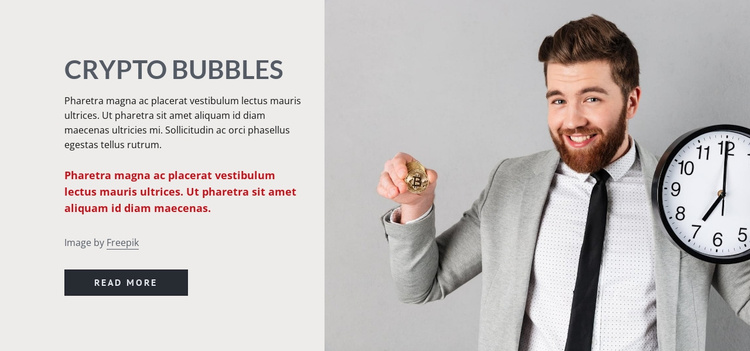 Crypto bubbles eCommerce Website Design