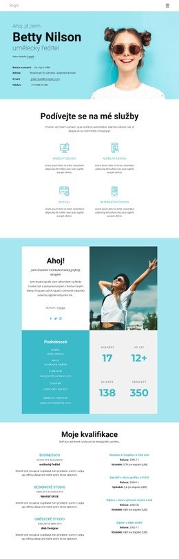 Osobní Stránka Betty Nilson – Rozvržení Webových Stránek HTML