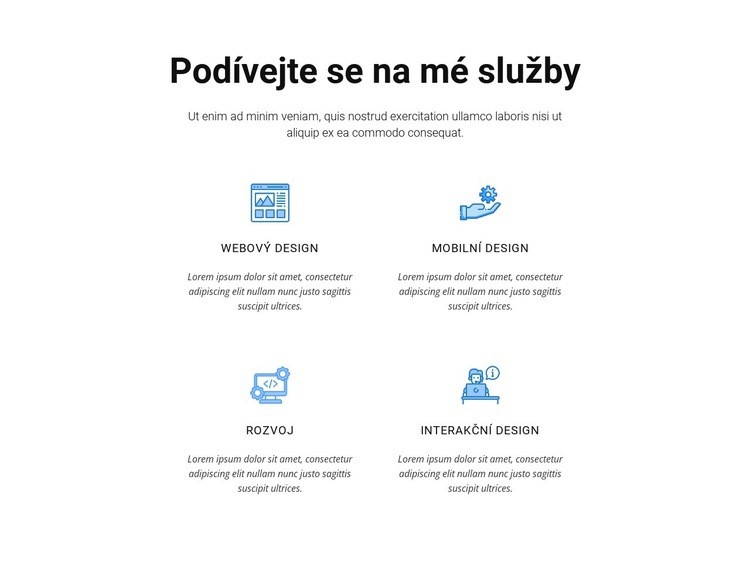 Podívejte se na mé služby Šablona