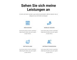 Schauen Sie Sich Meine Leistungen An - Kostenlose Website-Vorlage