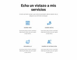 Echa Un Vistazo A Mis Servicios - Hermoso Diseño De Sitio Web