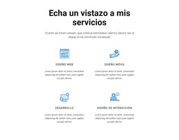 Echa Un Vistazo A Mis Servicios: Plantilla Web Moderna