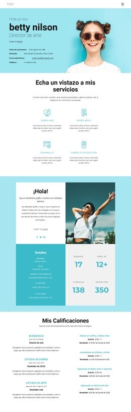HTML5 Responsivo Para Página Personal De Betty Nilson